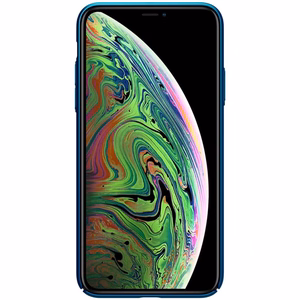 Nillkin Super Frosted Shield dėklas, skirtas Apple iPhone 11 Pro Max, su išpjova logotipui, povo mėlynas