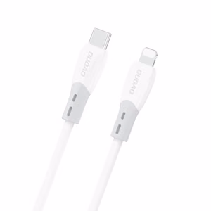 Dudao L25SX 30W USB-C - Lightning laidas su minkštu silikoninu apvalkalu 1m - baltas