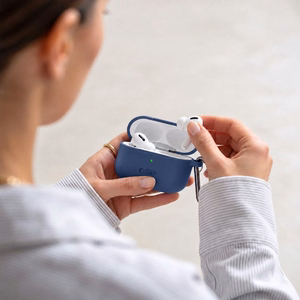 Tech-Protect Силиконовый чехол Hook для AirPods Pro - тёмно-синий