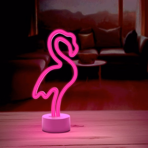 Neon LED on stovas FLAMINGO rožinis USB-C FSC-11 Forever Light