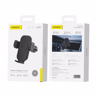 "Foneng CP101" automobilio grotelių laikiklis su 15 W belaidžiu įkrovikliu (juodas)