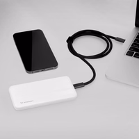 Išorinė baterija Wozinsky Li-Po 10000mAh 2x USB balta (WPBWE1)