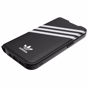 Adidas OR Dėklas telefonui Booklet PU iPhone 14 Pro juodas/baltas 50196