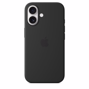 Apple Silicone Case - silikoninis dėklas su MagSafe, skirtas iPhone 16, juodas