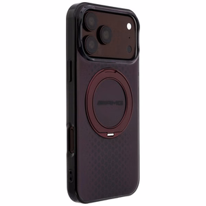 Mercedes AMG IML Double Layer Urban Line dėklas, skirtas iPhone 18 Pro Max / 17 Pro Max, su žiedu-stovu, suderinamas su MagSafe – bordo spalvos