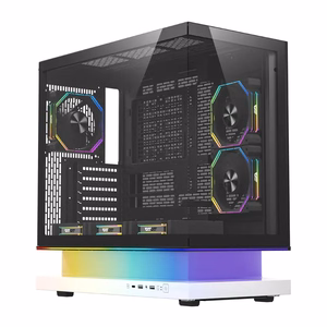 DarkFlash F1 ATX kompiuterio korpusas su 6 ventiliatoriais, baltas