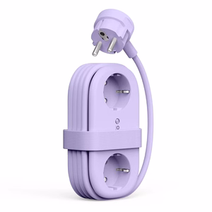 Orico AP3 65W GaN 6in1 maitinimo blokas 2x AC + 2x USB-A + 2x USB-C - violetinis