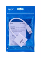 Savio CL-27B vaizdo kabelio adapteris 0,1 m HDMI A tipo (standartinis) VGA (D-Sub) Balta