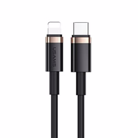 USAMS Laidas U63 USB-C na Lightning 1,2m20W PD Fast Charge juodas SJ484USB01 (US-SJ484)