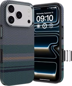 Benks magnetinis Armor Pro Aurora Kevlar 600D dėklas (C069) Iphone 17 Pro telefonui (su kameros valdymo mygtuku)