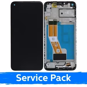 LCD Display Compatible With Samsung M115 M11 Black With Frame (Service Pack)