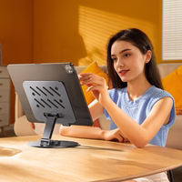 "Wozinsky" WRS-DSY84SS 360° kampu besisukantis aliumininis planšetinio kompiuterio stovas - pilkas