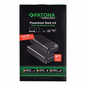 PATONA 9417 power bank Lithium Polymer (LiPo) 20000 mAh Black