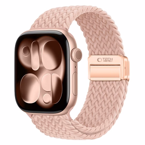 TECH-PROTECT NYLONMAG APPLE WATCH 4 / 5 / 6 / 7 / 8 / 9 / SE / ULTRA 1 / 2 (42 / 44 / 45 / 49 MM) DULKIŲ ROŽINĖ