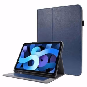 Кожаный чехол-книжка Samsung X210/X215/X216 Tab A9 Plus 11.0 тёмно-синий
