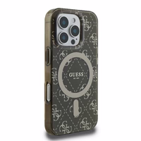 Guess IML 4G fonas Magnetinis dėklas telefonui iPhone 16 Pro - rudas