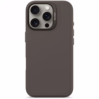 Decoded antimikrobinis silikoninis Stacks nugarinis dėklas su MagSafe iPhone 16 Pro - tamsiai rudas