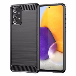 Carbon Case гибкий TPU чехол для Samsung Galaxy A73 чёрный