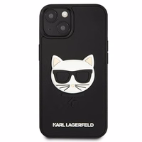 Karl Lagerfeld 3D Guminis Choupette dėklas iPhone 13 mini - juodas