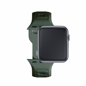 38/40/41/42 mm Dark Green (small) - 3mk Silicone Watch Strap for Apple