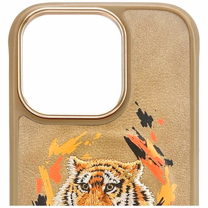 Nimmy Tiger magnetinis dėklas telefonui iPhone 16 Pro - rudas