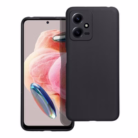 Matinis dėklas telefonui XIAOMI Redmi Note 12 5G - juodas (m)