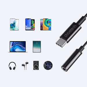Adapteris CHOETECH USB Type-C (M) - ausinių jungtis 3.5mm (F)