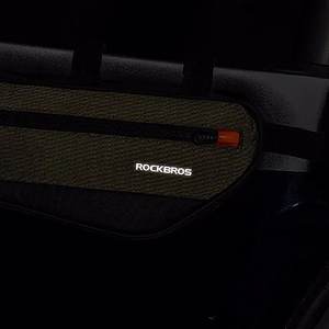 Rockbros 30120079001 dviračio rėmo krepšys 1.7 l - žalia ir juoda
