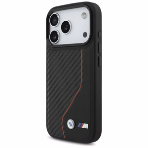 BMW M Carbon Line & Logo MagSafe dėklas iPhone 17 Pro - raudonas