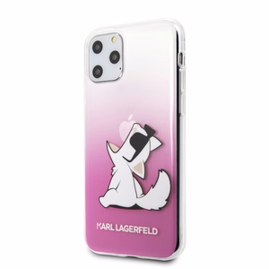 Karl Lagerfeld KLHCN65CFNRCPI iPhone 11 Pro Max kietas dėklas rožinis Choupette Fun