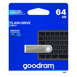 Goodram UUN2 USB 2.0 USB atmintukas 64 GB USB A tipo Sidabras