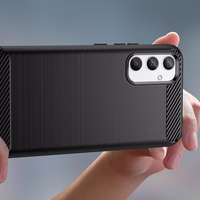 Carbon Case dėklas Realme 10 Pro lankstus silikoninis anglies dangtelis juodas