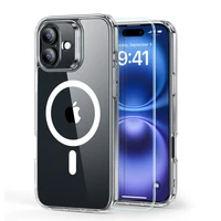 ESR Classic Hybrid Halolock Magnetinis dėklas telefonui + grūdintas stiklas iPhone 16 - skaidrus