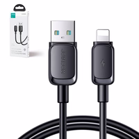 Joyroom Multi-Color Series A14 Lightning / USB-A 2.4A 1.2 m kabelis - juodas