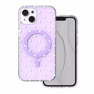 Bubble Dots Mag чехол для iPhone 13 / 14 6,1", фиолетовый