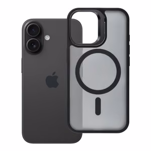 Case for iPhone 16 Forcell F-Protect Shadow Stand Premium compatible with MagSafe black