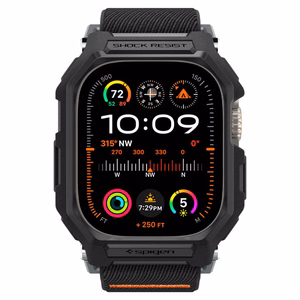 Spigen Lite Fit Pro dėklas su dirželiu Apple Watch Ultra 1 / 2 (49mm) - matinė juoda