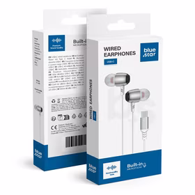 laidinės ausinės su USB-C (DAC) Blue Star M09C 1,2 m balta