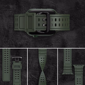 Dirželis Triple Protection Apple Watch 38 / 40 / 41 mm apyrankė – žalias