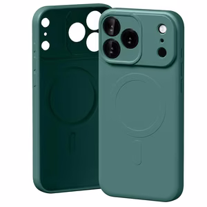Mercury Semi-Silicone MagSafe dėklas, skirtas iPhone 17 Pro Max, žalias