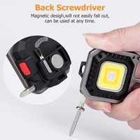 Mini žibintuvėlis LED raktų pakabukas W5138 Type C su 4 atsuktuvo antgaliais ir trikoju