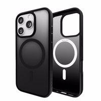 Puro gradiento MagSafe silikoninis dėklas iPhone 16 Pro Max telefonui – juodos spalvos