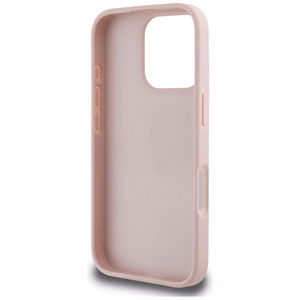 Guess Grained Roses Big 4G logo dėklas telefonui iPhone 16 Pro - rožinis