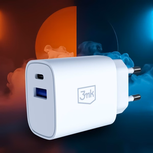 3mk FlowPower 25W 1A1C PD QC4+ sieninis įkroviklis - baltas