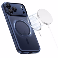 Tech-Protect Magpeak Magsafe CC dėklas telefonui iPhone 17 Pro - matinės tamsiai mėlynos spalvos