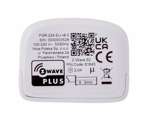 Fibaro FGR-224 žaliuzių/roletų valdymo priedas Roletų valdymas