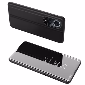 Dėklas telefonui Clear View Huawei nova 9 flip dėklas juodas