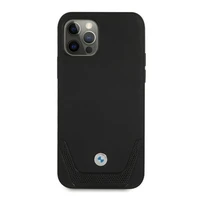 BMW Odinis perforuotas dėklas iPhone 12 Pro Max - juodas