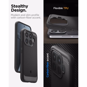 Spigen Rugged Armor dėklas, skirtas Xiaomi 17T, matinis juodas