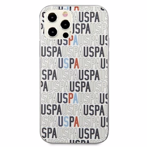 US Polo USHCP12MPCUSPA6 Logo Mania Collection dėklas, skirtas iPhone 12 / 12 Pro 6.1", baltas